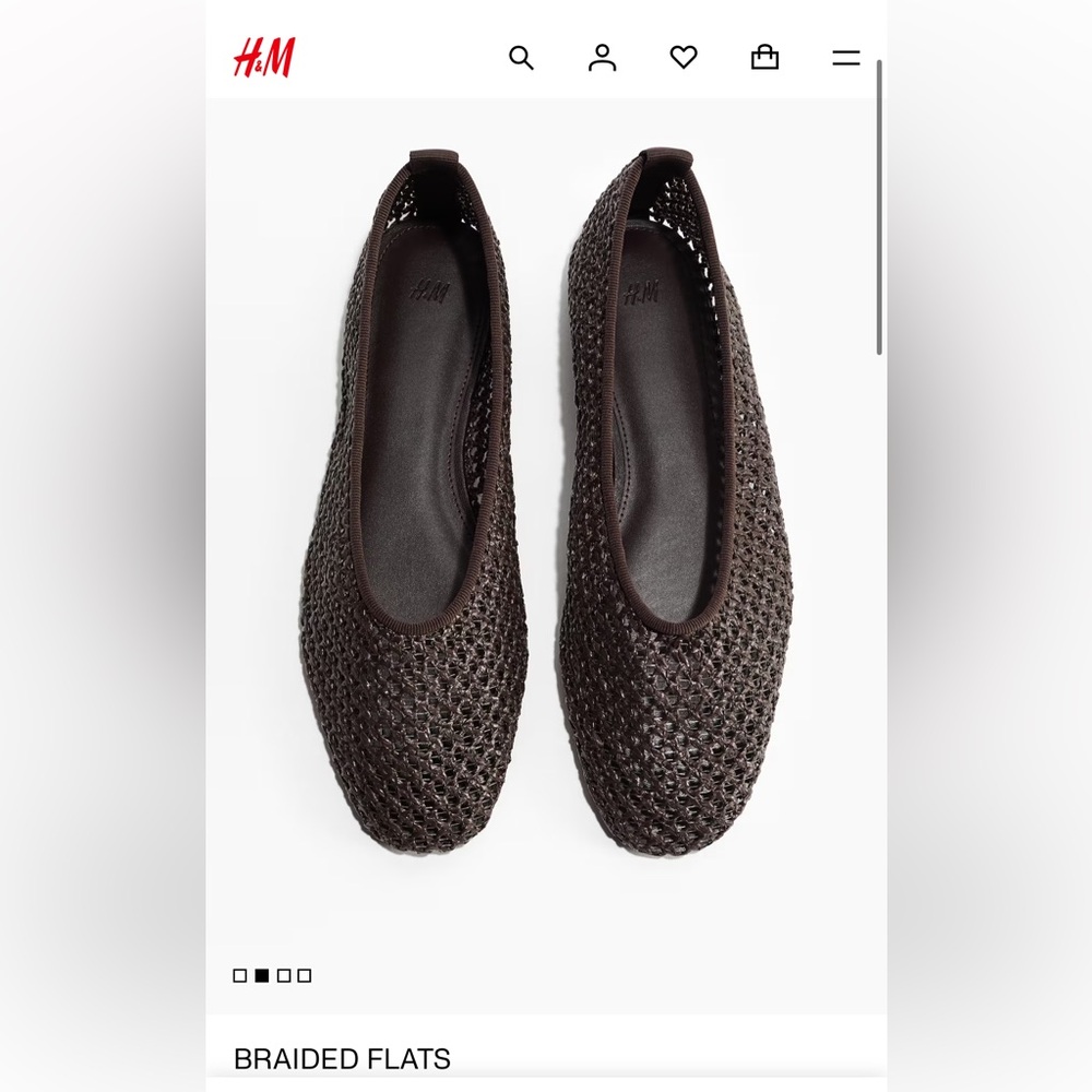 Women's Brown Braided Woven Ballet Flats